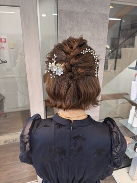ローウェ 京都四条河原町(Louwe) ハーフアップ/お呼ばれヘア/結婚式アレンジ/京都河原町