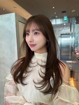 ルームバイシー 新宿(Loom. by Sea) イメチェン×ピンクベージュ[アンブレラカラー/前髪]