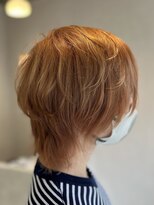 エリン バイ リル ヘアー 本陣(eLin by LiL hair)&nbsp;ウルフレイヤー×オレンジベージュ