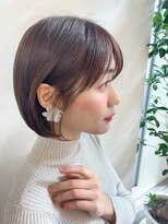 ロシェ 横浜店(loche)&nbsp;ナチュラルショート×ミルクブラウン×レイヤーカット横浜