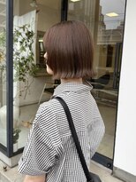 ハロウ&nbsp;岡山ボブニュアンスパーマ髪質改善トリートメントショート