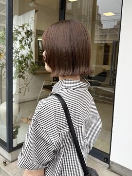 ハロウ 岡山ボブニュアンスパーマ髪質改善トリートメントショート