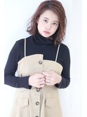 イメチェンかきあげ前髪ひし形シルエットくびれエアリーミディ
