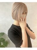 ミルクティーベージュ ボブ