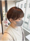 マッシュショートくびれショートサイドバング後れ毛