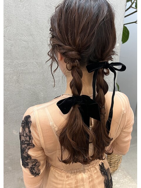 hair arrange '大人ツイン'