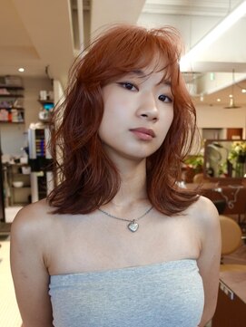 スタニング 渋谷(STUNNING.) レイヤーカット/前髪カット/ヘアカラー/暖色カラー