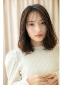 ■アッシュブラックハイライト大人ボブパーマ27上尾20代30代40代