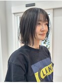 オリーブグレージュ髪質改善水素トリートメントレイヤーカット