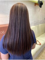 アース 検見川浜店(HAIR&MAKE EARTH)&nbsp;20代30代40代大人可愛い髪質改善暗色カラー艶感ストレート透明感