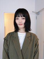 トッド(tod)&nbsp;ミディアムレイヤー/黒染め/暗染め/顔周りレイヤー/ウルフボブ