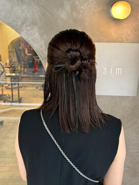 ヘアーブレイス(hair brace) 千葉駅/着物ヘア/大人ガーリー/ダークアッシュ/似合わせカット