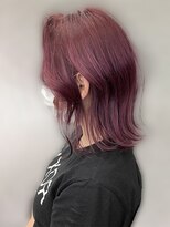 アース 天満橋店(HAIR & MAKE EARTH)&nbsp;春カラー◆ラベンダーブリーチボブ/外ハネレイヤー/小顔