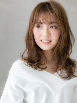 カバーヘア ブリス 志木南口駅前店(COVER HAIR bliss) ミルクブラウンゆるふわウェーブハッシュウルフカット20代30代V