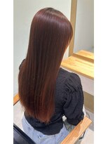 スリー(THREE)&nbsp;【髪質改善】ツヤ感ストレート暖色ロングで美髪魅せ