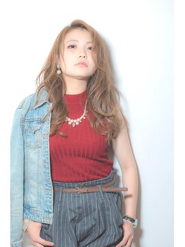 エス 西梅田(es) 秋の着こなしにはアップバングに透け感ベージュな気分_3Dカラー