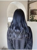 グラデーションネイビーカラー