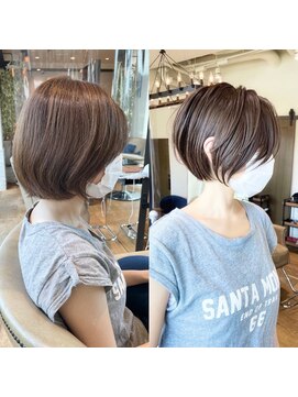 バンプ ギンザ(BUMP GINZA) 《30代、40代》丸みショートボブ×白髪染めハイライト【大宮】