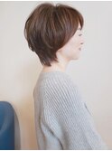 大人可愛いふんわりショートパーマ/ニュアンスカラー