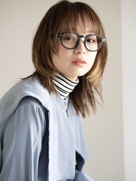 エアー 青山(AIR) ナチュラルウルフ/インナーカラー/ペールベージュ air諸見里