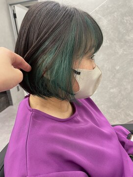 ジエクト カナウ(The Ect canow) インナーグリーン◎伸ばしかけボブ