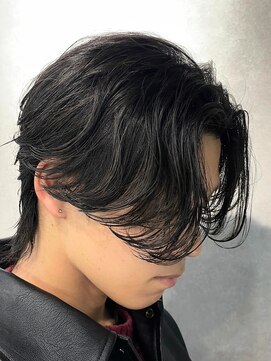 エルマーク 梅田(L-MARK) センターパートニュアンスパーマ韓国カルマパーマコンマヘア