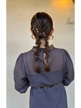 ヘックヘアー(hec hair) ツインダウンスタイル