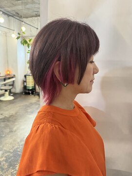 ヘアメイク ドロール(hair make DROLL) 脱白髪染めブリーチインナーカラー