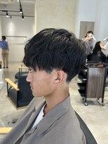 ビューバイネオリーブ 用賀店(Beau'r by neolive)&nbsp;ベリーショートウルフアッシュブラックカルマパーマ《用賀》