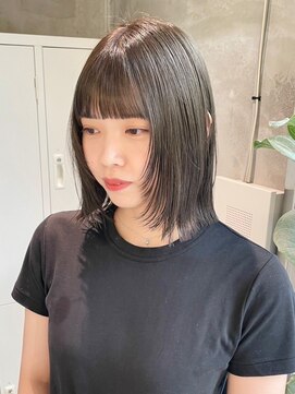 オーレン 横浜(oren) 顔周りレイヤーカット/イメチェンヘアスタイル/外ハネボブ/横浜