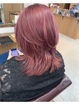 ロッソ ヘアアンドスパ 草加店(Rosso Hair&SPA) ピンクレイヤースタイル