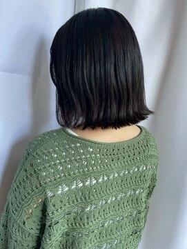 ヘアーアンドスパ フェリーチェ ミチ 野田屋町店(HAIR&SPA felice MICHI) 【feliceMICHI 豊田希美】外ハネボブ ダークグレージュ 髪質改善