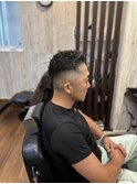 オールバックパーマ