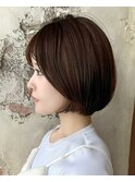 ｛岩田莉奈｝地毛風縮毛矯正美髪髪質改善ショートボブ　新宿