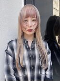 韓国風ミルクティーベージュブラウンカラーグレージュカラー