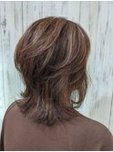 40代50代◎秋の白髪ぼかしハイライトくびれミディアム 9/24