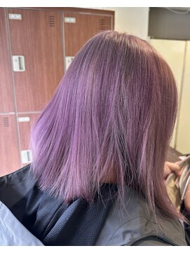 ギヴ 玉造店(Give) 白髪活かしピンクバイオレット