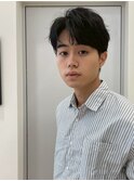 コンマセンターパート/黒髪/アクティブショート/ツーブロパーマ1