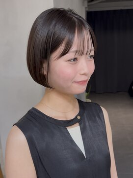 フォト 新宿(foto) 小顔黒髪オリーブグレーココアベージュボブ髪質改善ブリーチ新宿