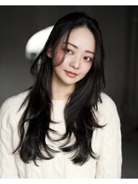 レノラ 本町(LENORA) 美髪ミディアムレイヤーカットデジタルパーマチェリーブラウン