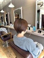 ヘアーメイクロージー 八軒店 (HAIR MAKE ROSY)&nbsp;大人女性美シルエット丸みショートボブ襟足すっきり上品質感