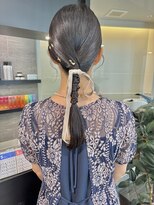 ケンジ 横浜(KENJE)&nbsp;タイトヘア/編みおろし/金箔ヘア/お呼ばれヘア/結婚式