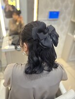 フレア(FLAiR) 10代20代結婚式お呼ばれふわふわハーフアップリボンスタイル