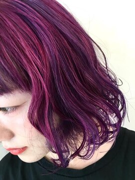 ハイトーンネオンカラー ピンク バイオレット L シンゴナカムラ ヘアカラーサロン Shingo Nakamura Hair Color Salon のヘアカタログ ホットペッパービューティー