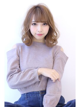 オーロ 宝塚店(ORO) イメチェン前髪ひし形シルエットくびれエアリーミディ