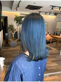 ◎ブルーブラック×セミロング