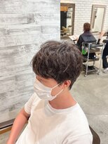 五反田美容室★メンズカットカラー、グレーベージュ