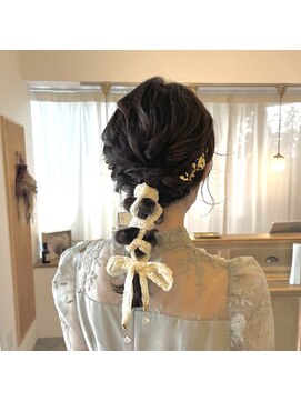 ルオント(Luonto) 【hair＆healing Luonto】編みおろしリボン