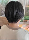 透け感ショート/アッシュブラック/ニュアンスカラー
