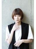 フェイスレイヤー×丸みショートボブ【染谷】